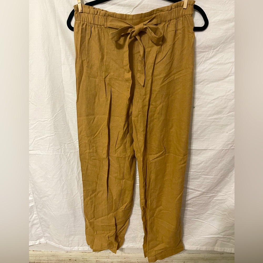 Versions Tan Baggy Elastic Pants